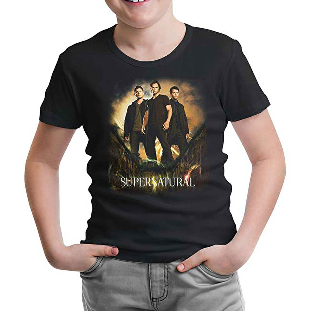 Supernatural Siyah Çocuk Tshirt