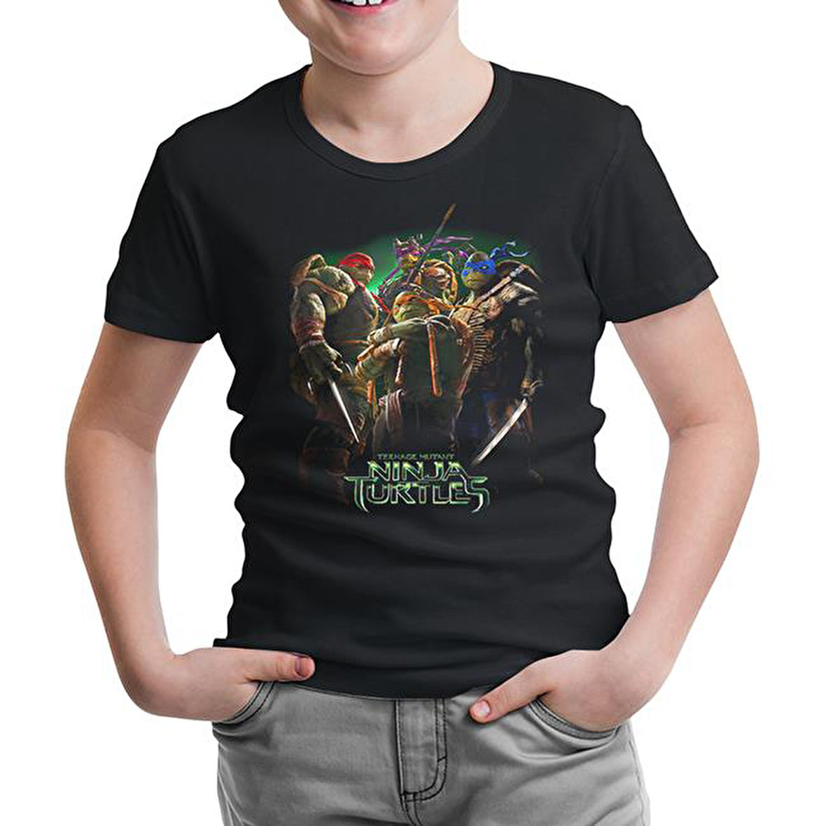 Ninja Turtles Siyah Çocuk Tshirt