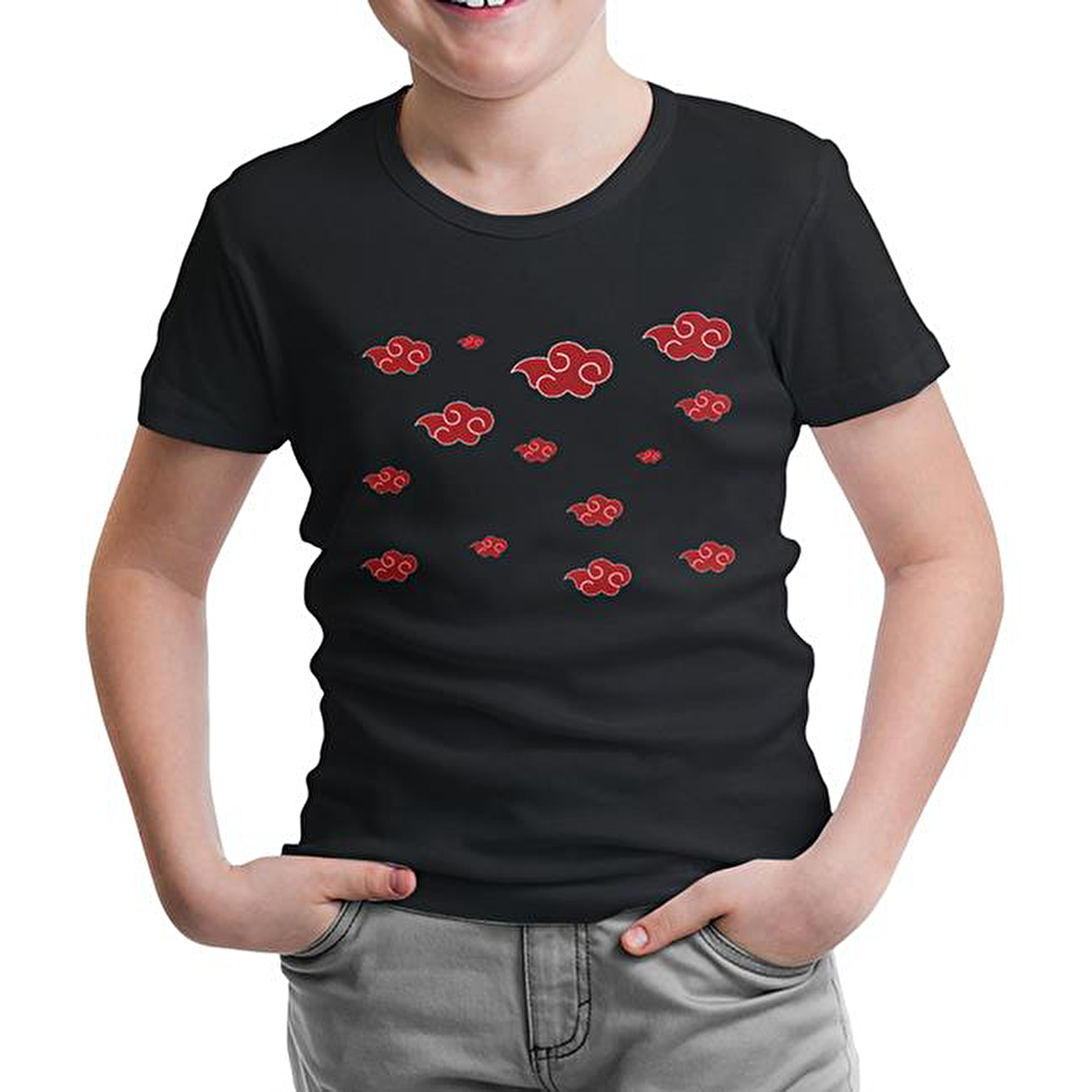 Naruto - Akatsuki Siyah Çocuk Tshirt