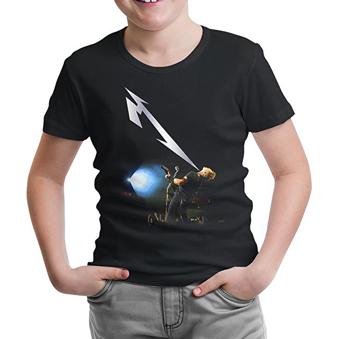 Metallica - James Light Siyah Çocuk Tshirt