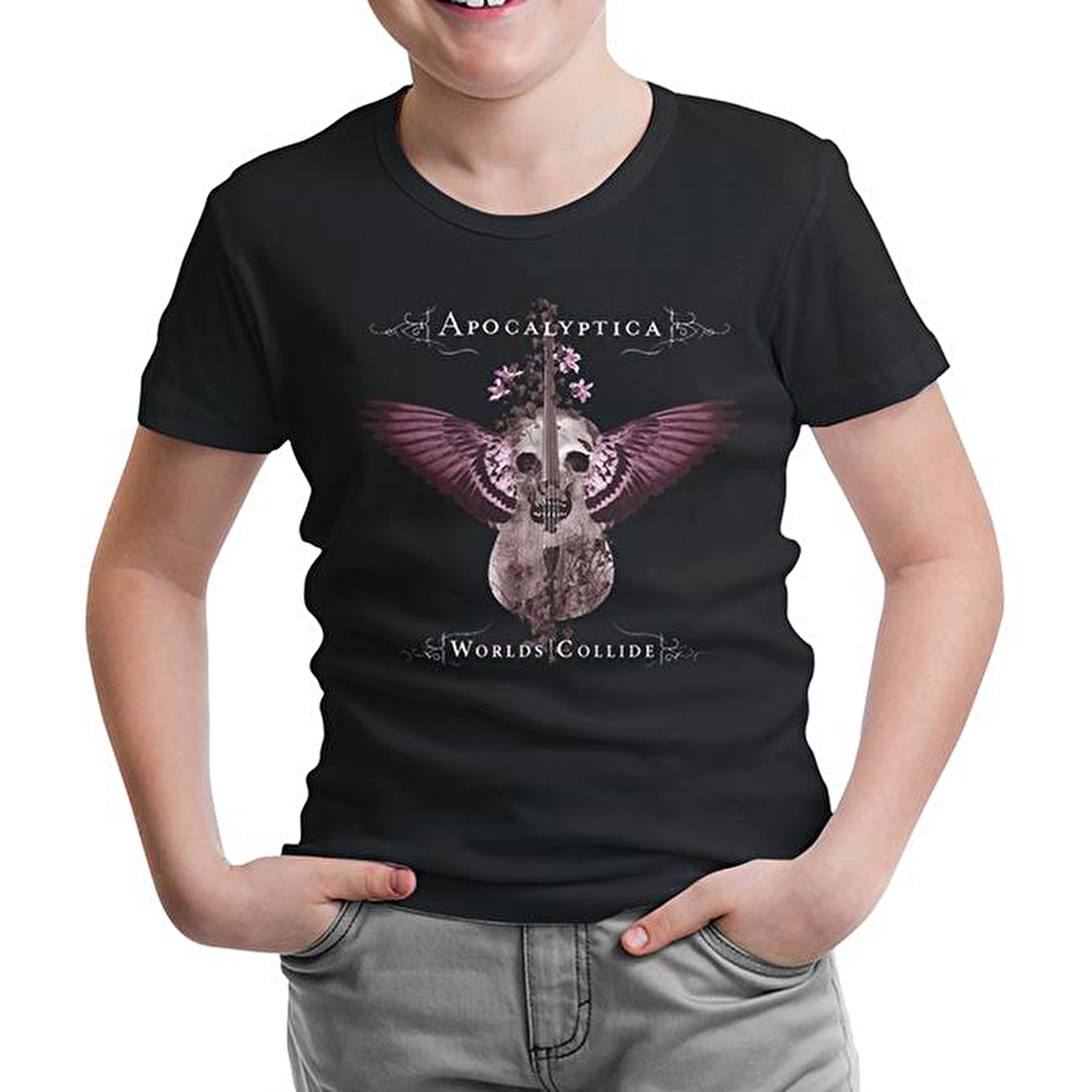 Apocalyptica - Worlds Collide Siyah Çocuk Tshirt