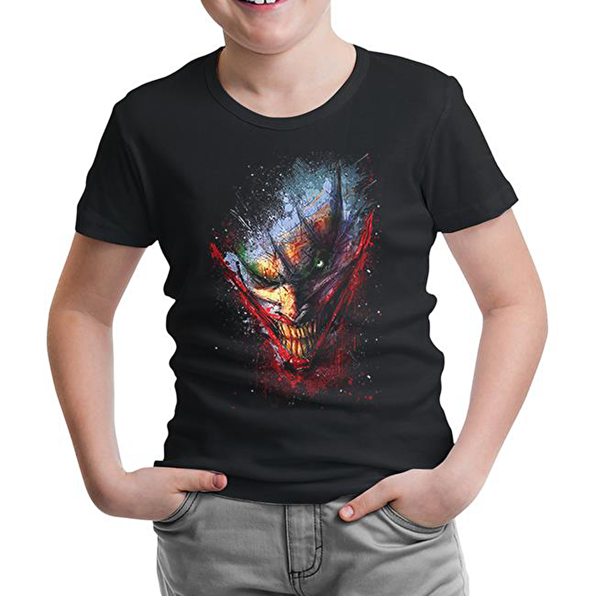 Joker - Face Siyah Çocuk Tshirt