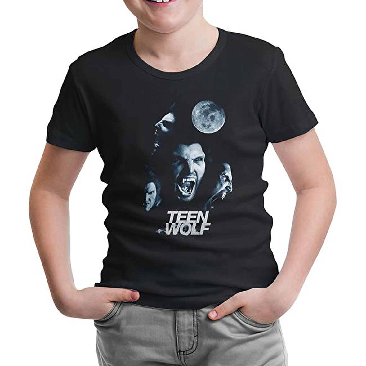 Teen Wolf Siyah Çocuk Tshirt