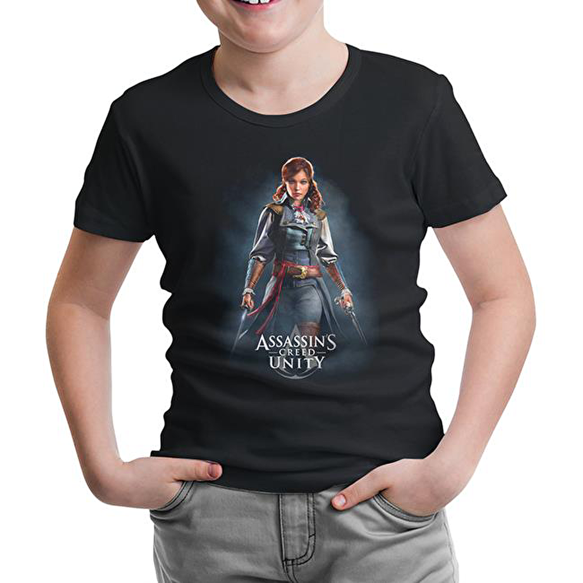 Assassin's Creed Unity - Elise Siyah Çocuk Tshirt