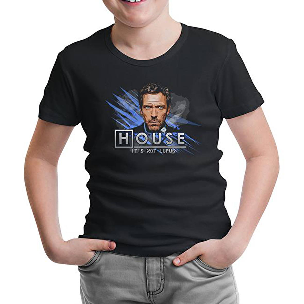 House - It's Not Lupus Siyah Çocuk Tshirt