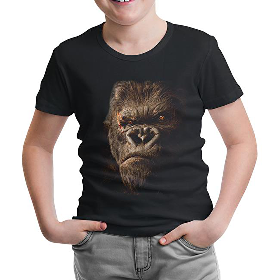 King Kong Siyah Çocuk Tshirt