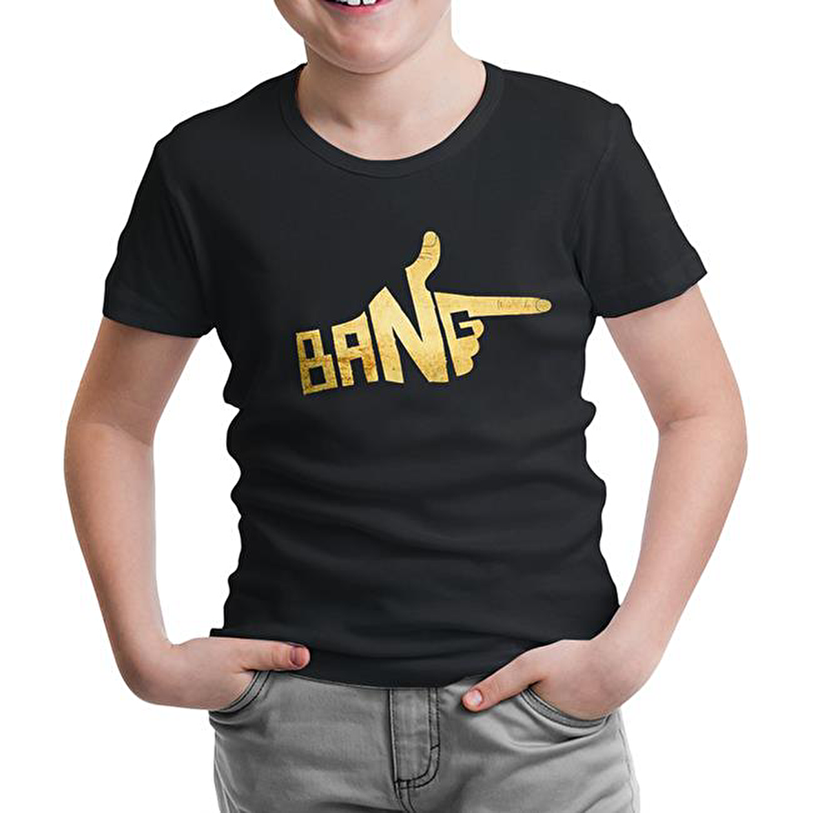 Bang Siyah Çocuk Tshirt