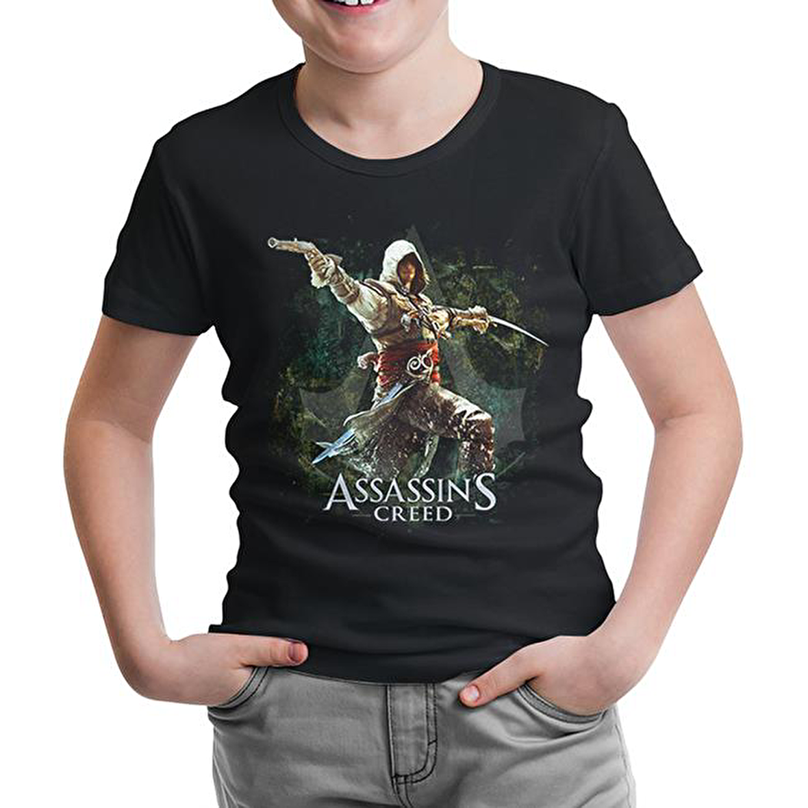 Assassin's Creed 3 Siyah Çocuk Tshirt
