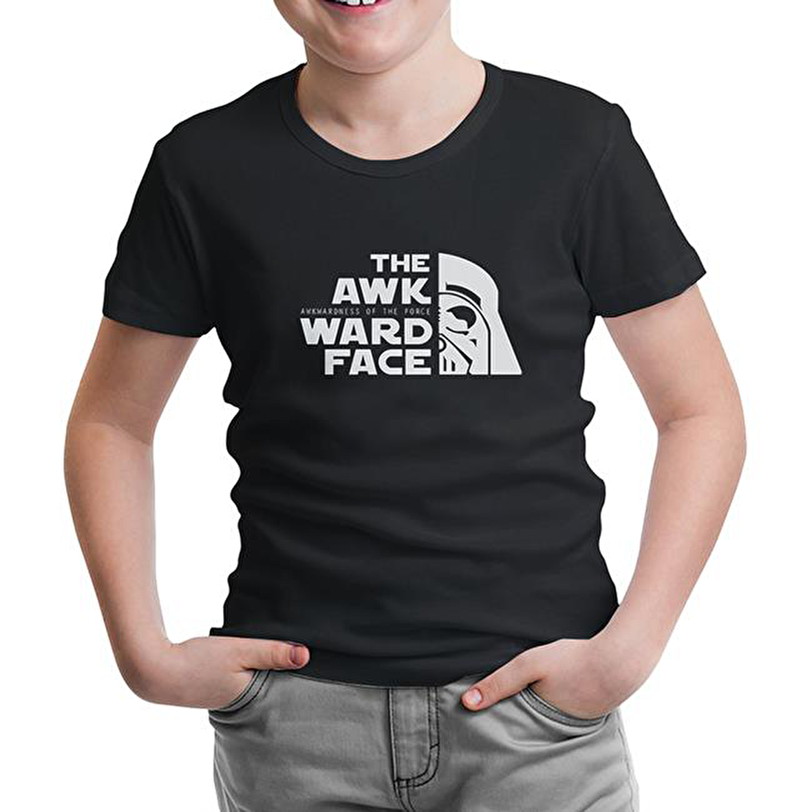 Star Wars - Awkwardness of The Force Siyah Çocuk Tshirt