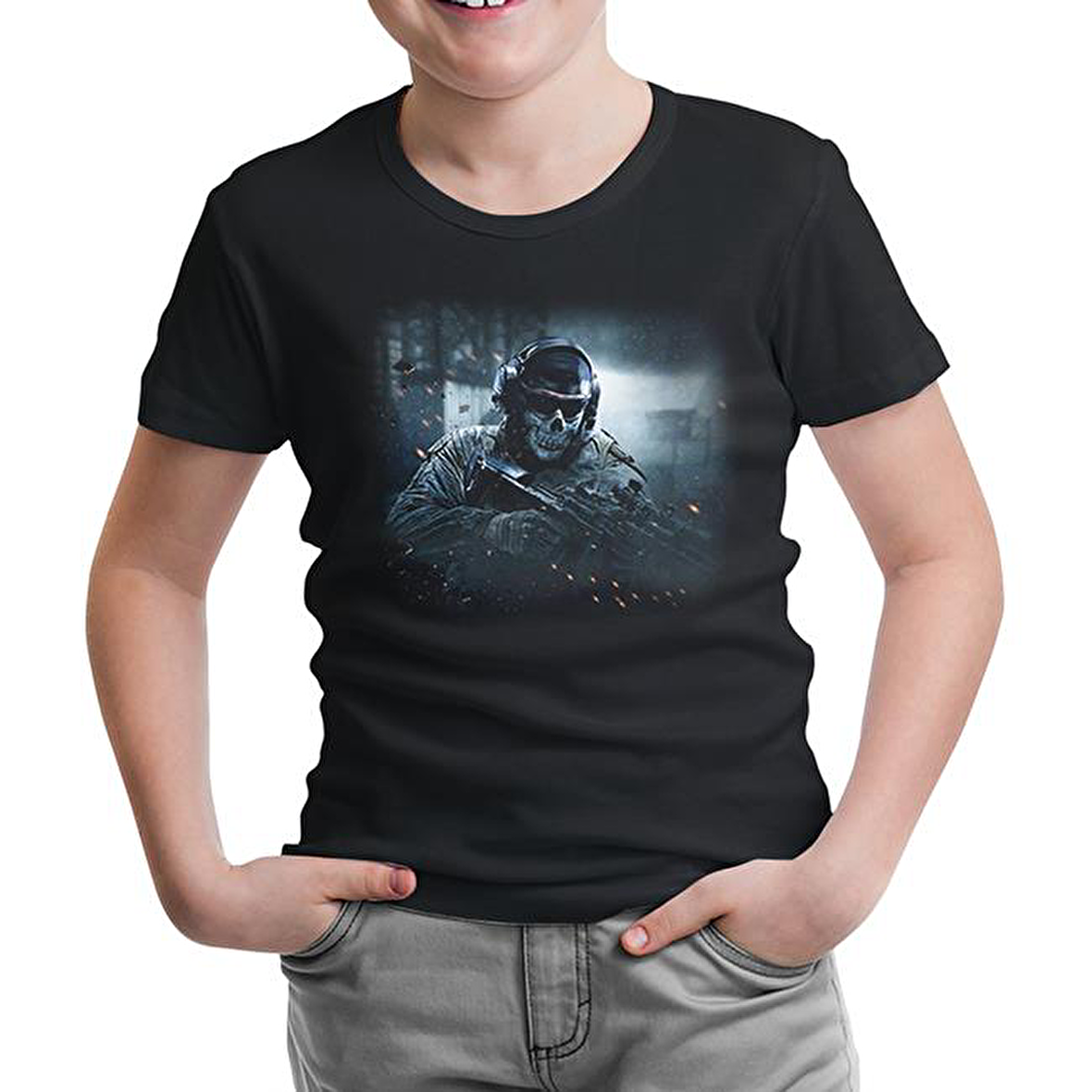 Call of Duty - Cod Ghosts Siyah Çocuk Tshirt