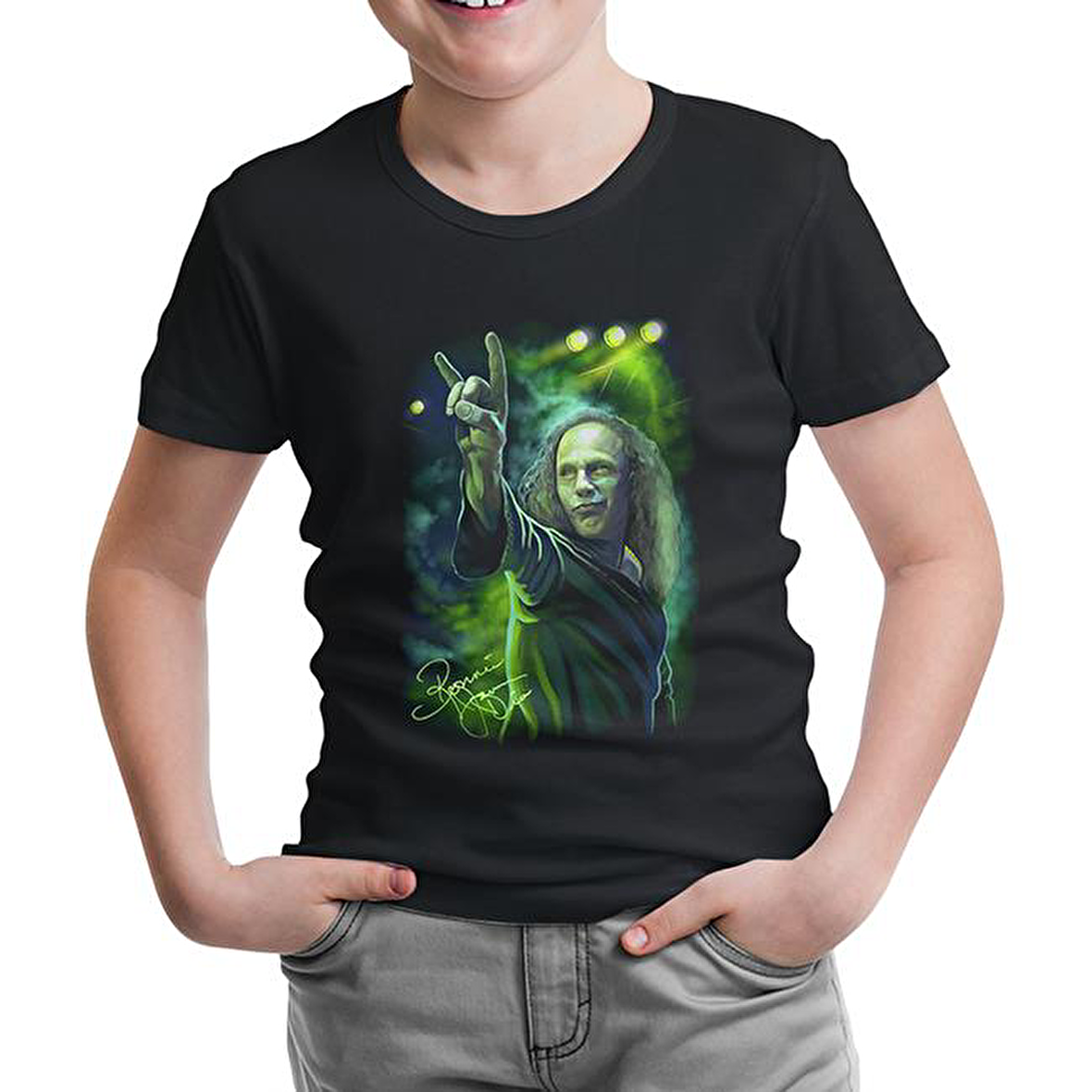 Ronnie James Dio Siyah Çocuk Tshirt