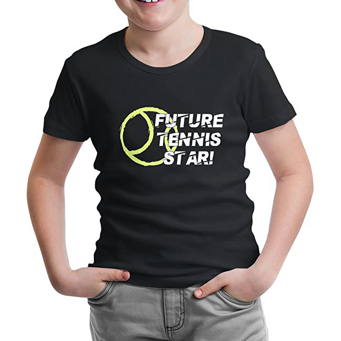 Tenis Star Future  Siyah Çocuk Tshirt