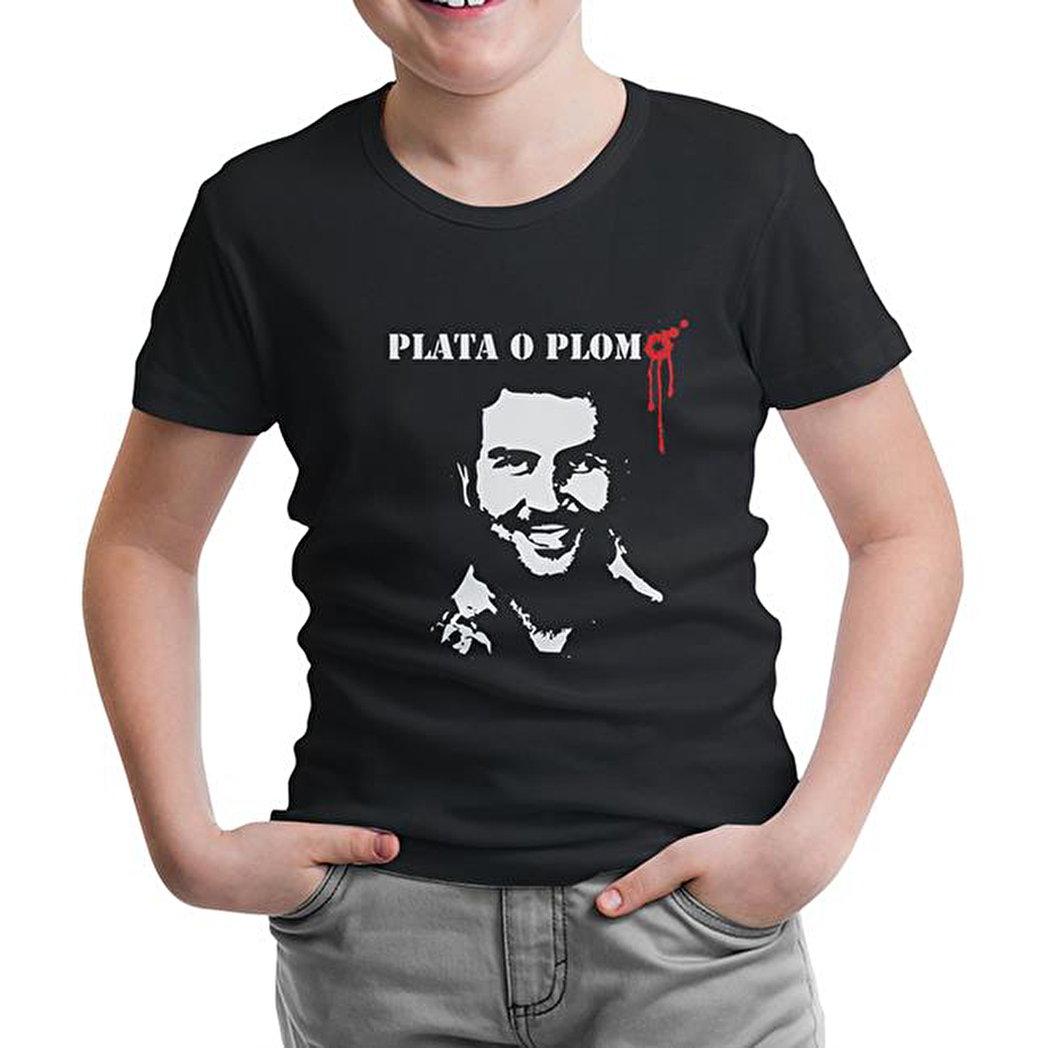 Narcos - Plata o Plomo 2 Siyah Çocuk Tshirt