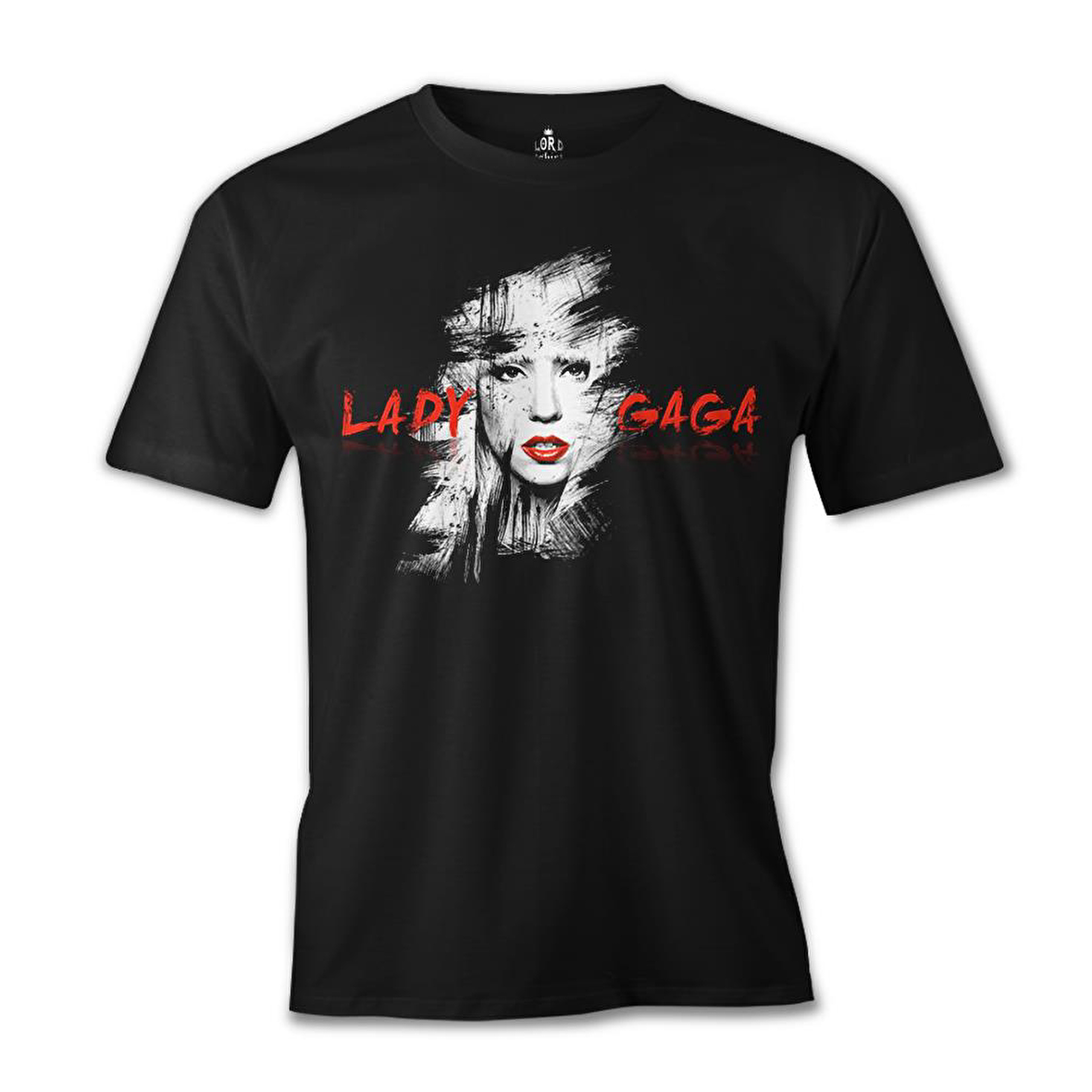 Lady Gaga - Face Siyah Erkek Tshirt