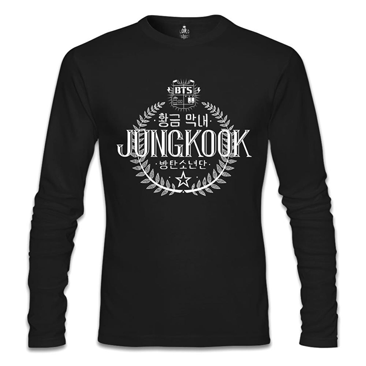 BTS -  Jungkook Siyah Erkek Sweatshirt
