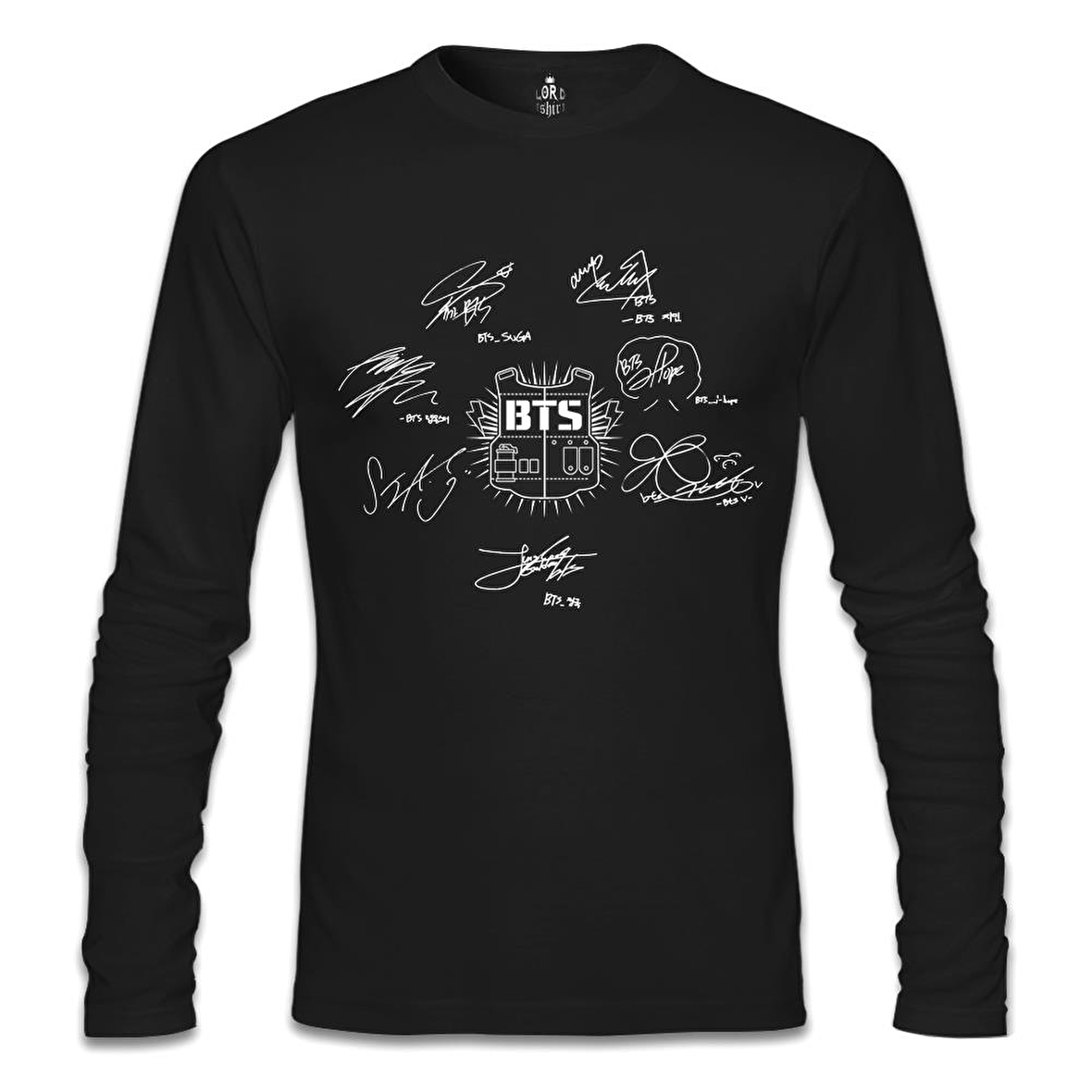 BTS -  Signs Siyah Erkek Sweatshirt