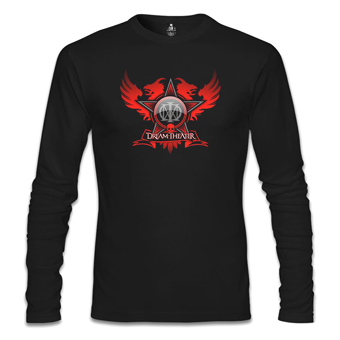 Dream Theater - Logo Star Siyah Erkek Sweatshirt