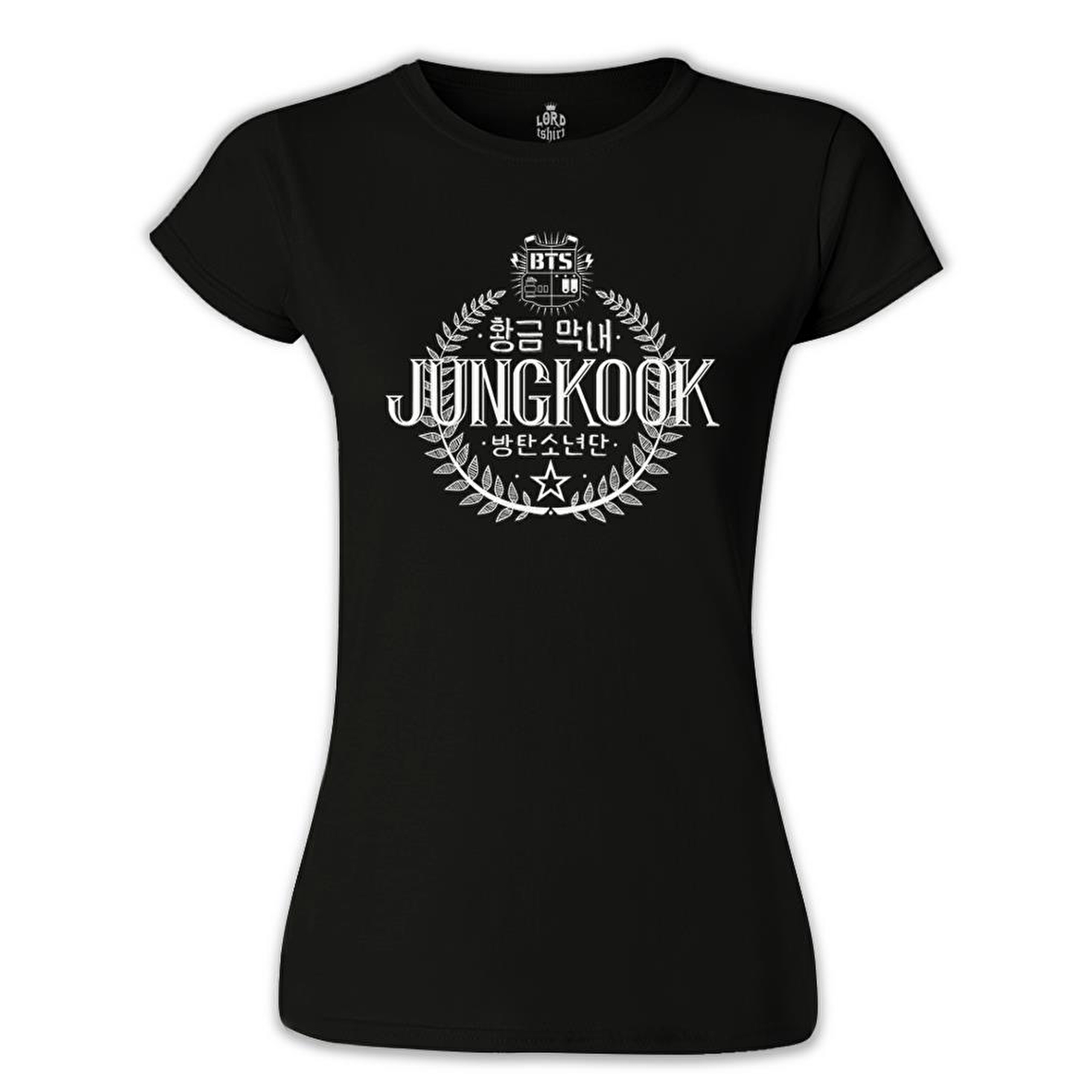 BTS -  Jungkook Siyah Kadın Tshirt