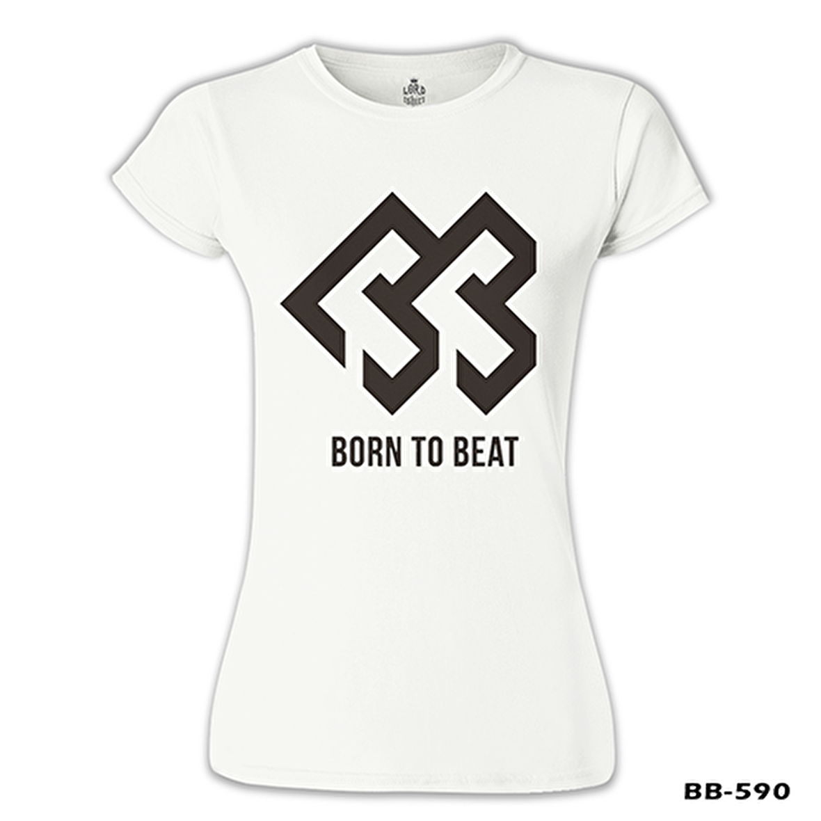 Born to Beat - Logo Beyaz Bayan Tshirt