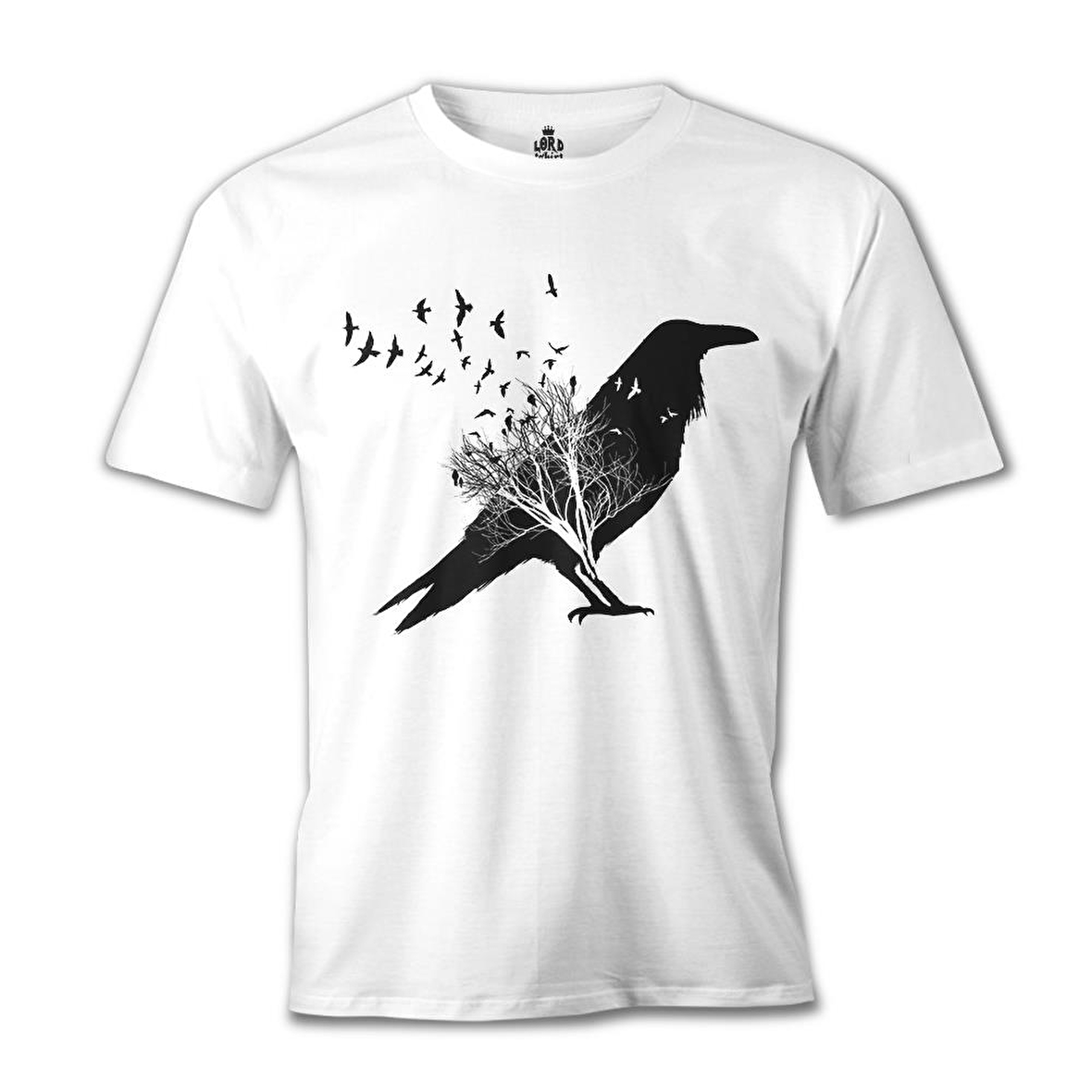 Crows in Tales Beyaz Erkek Tshirt