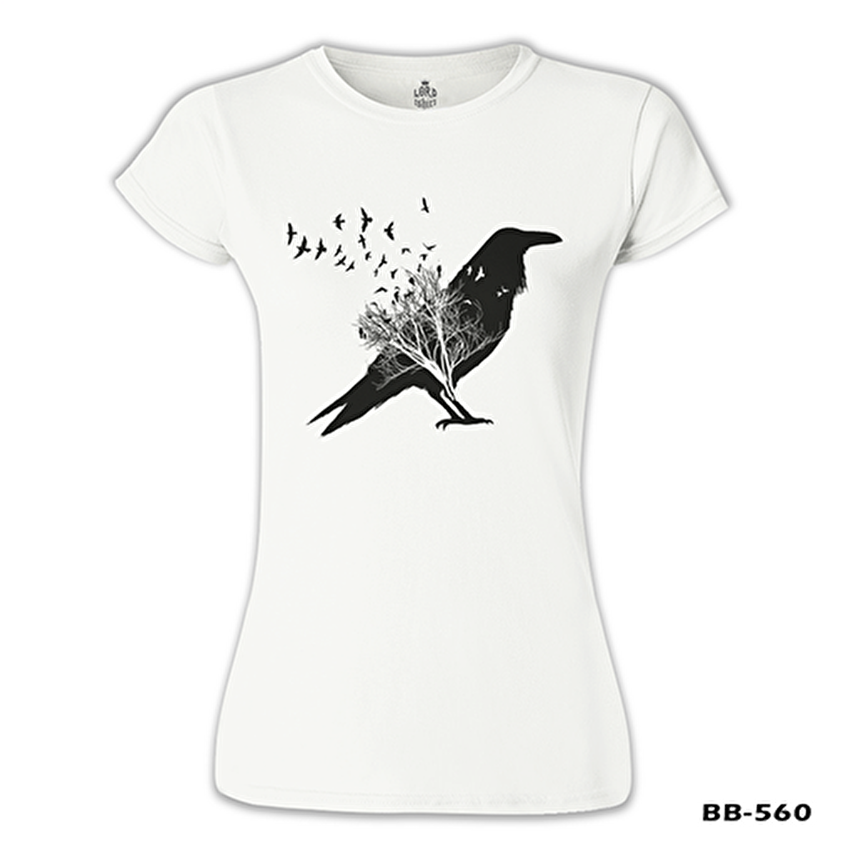 Crows in Tales Beyaz Bayan Tshirt