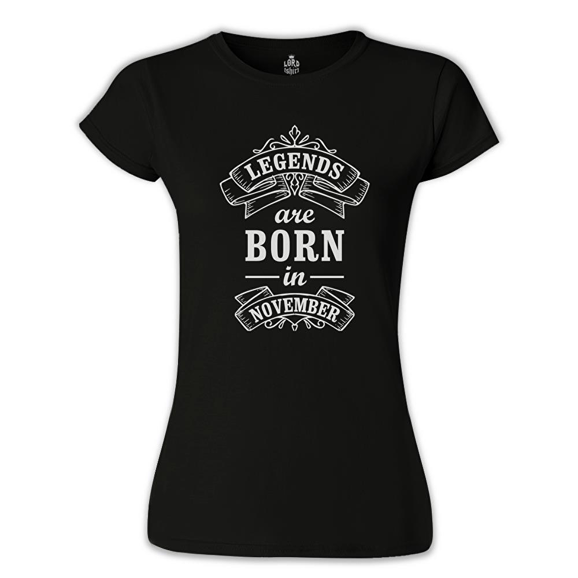 Burç - Born in November Legends Siyah Bayan Tshirt