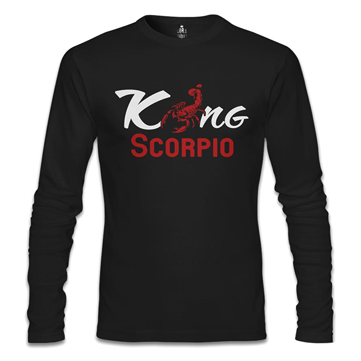 Burç - Scorpio King Siyah Erkek Sweatshirt