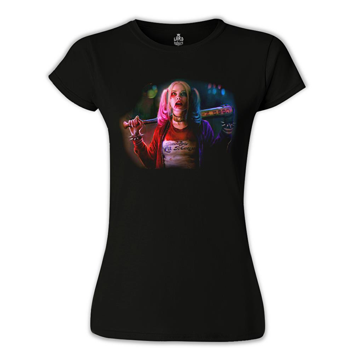 Suicide Squad - Daddy's Mons Siyah Kadın Tshirt