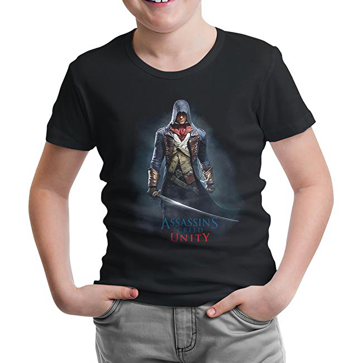Assassin's Creed - Arno Siyah Çocuk Tshirt