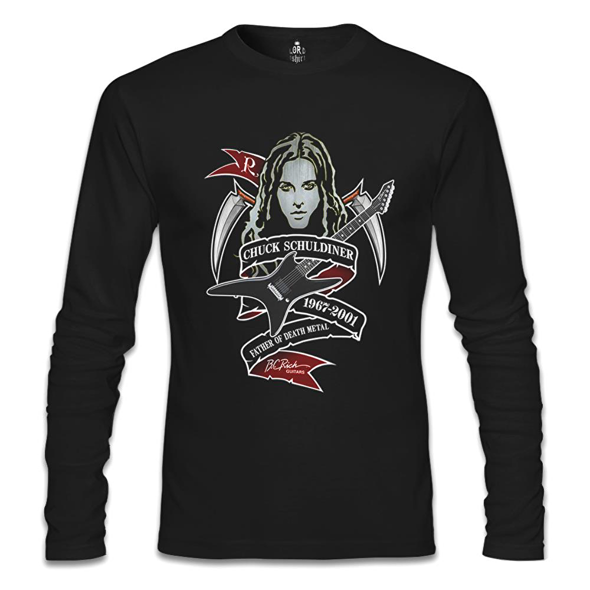 Chuck Schuldiner - 1967 Siyah Erkek Sweatshirt