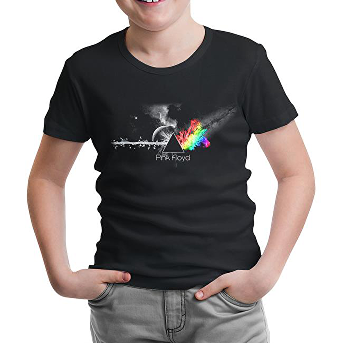 Pink Floyd - In Clouds Siyah Çocuk Tshirt