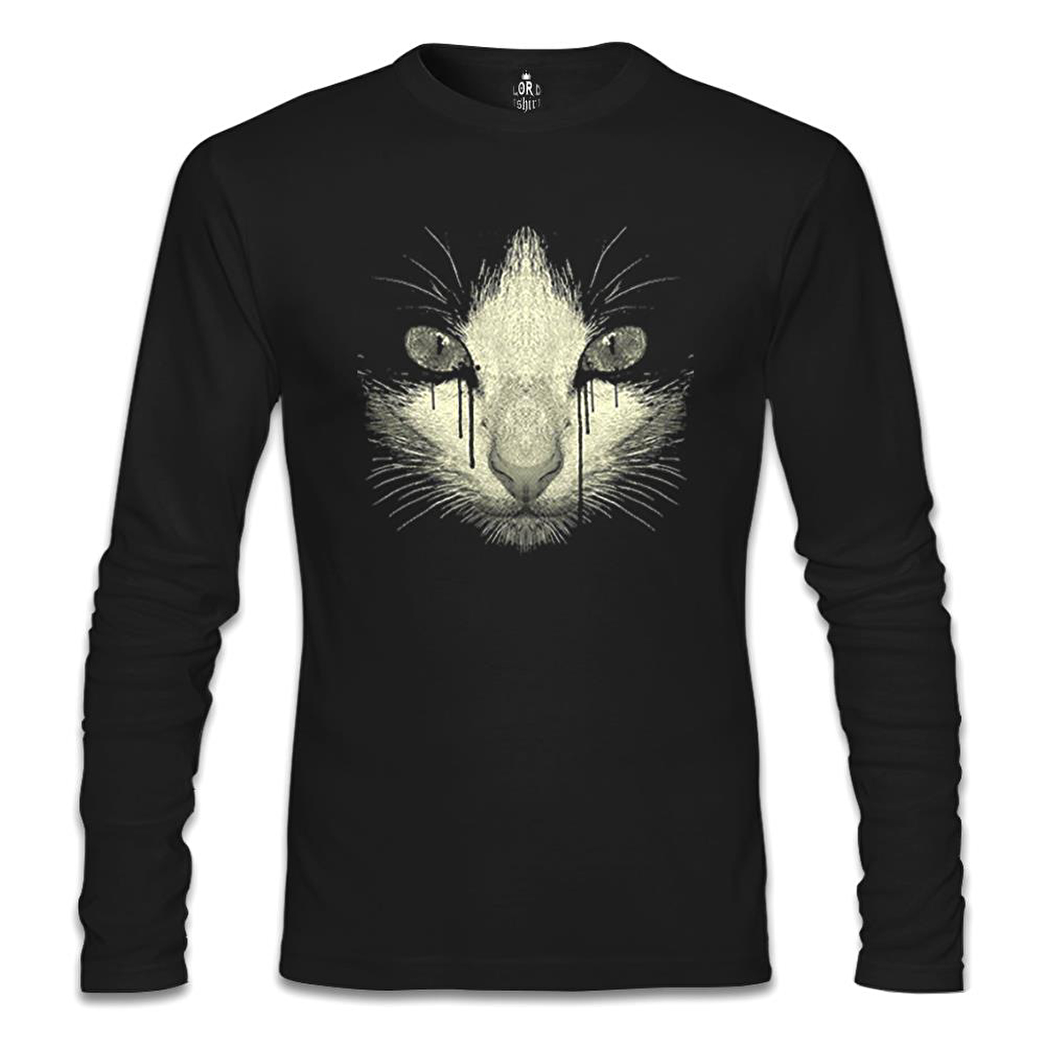 Kedi Siyah Erkek Sweatshirt