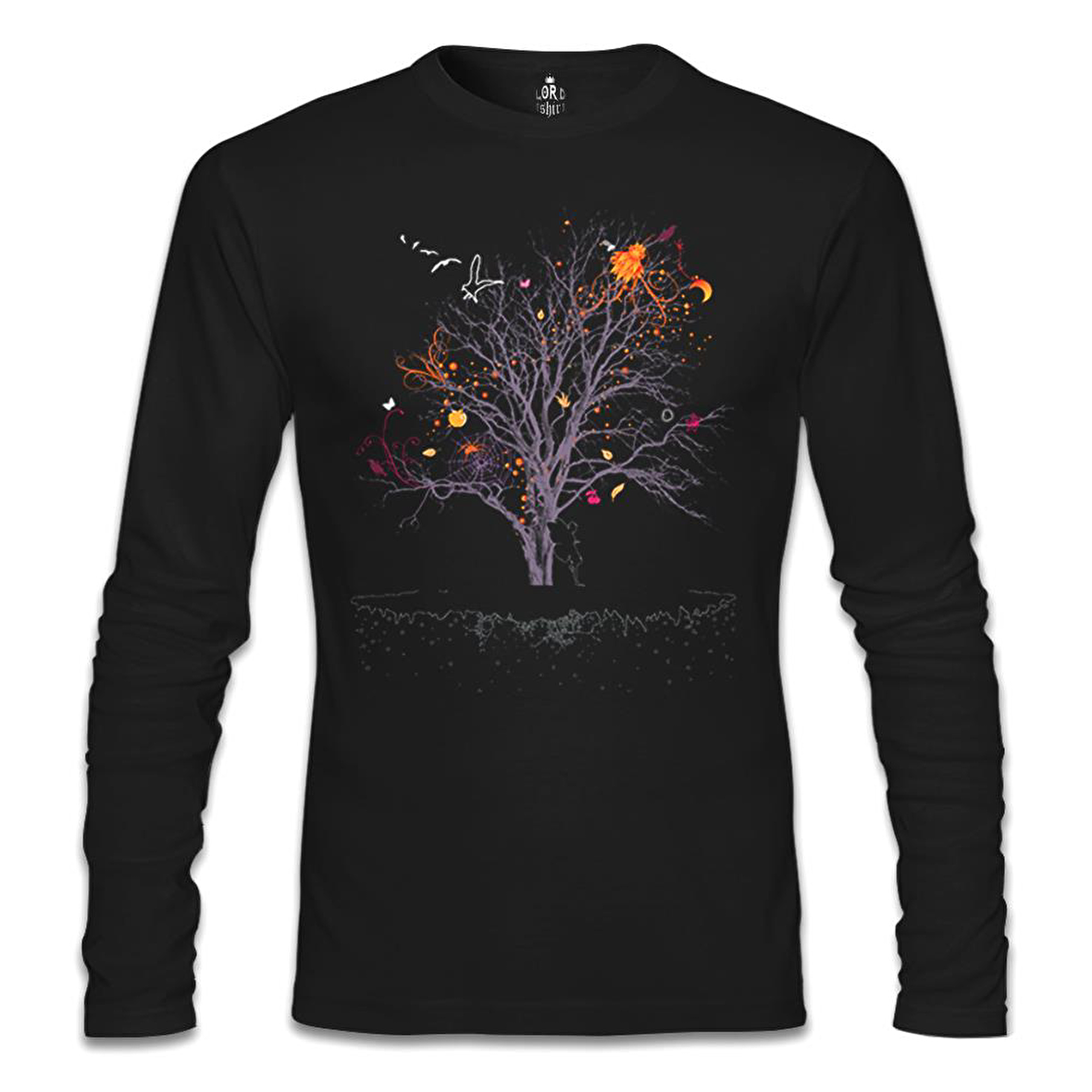 Ağaç Perisi Siyah Erkek Sweatshirt