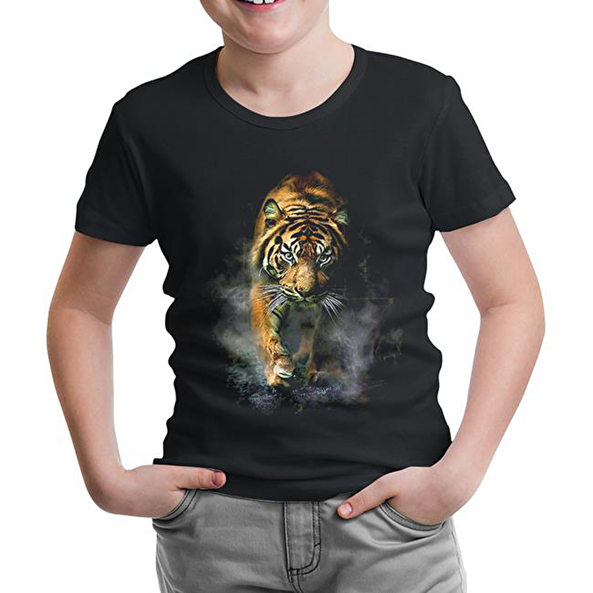 Kaplan 2 Siyah Çocuk Tshirt