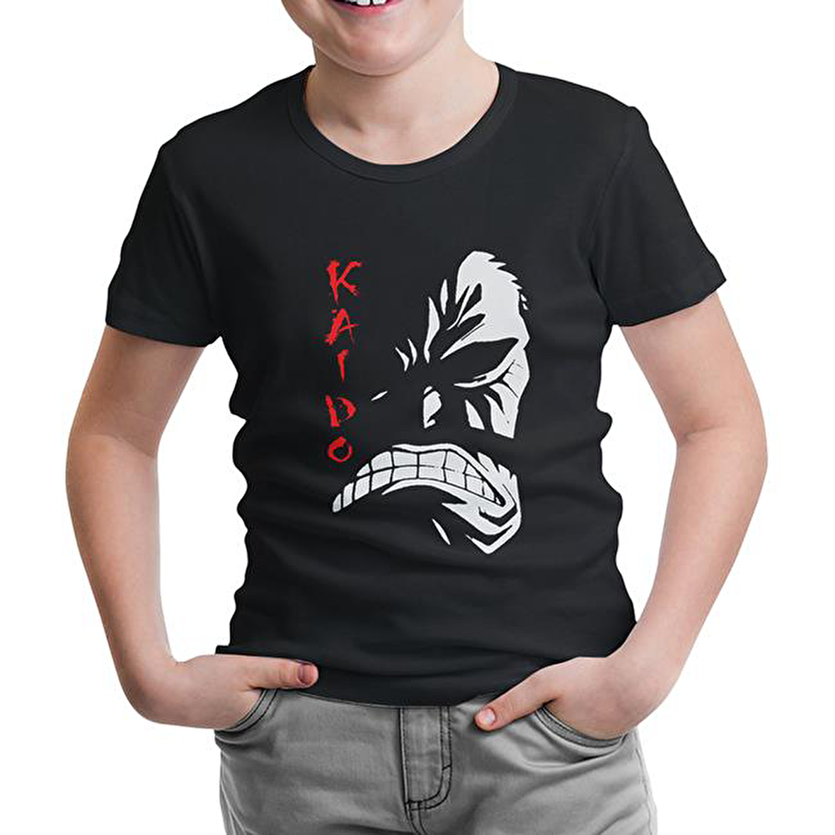 One Piece - Kaido Siyah Çocuk Tshirt