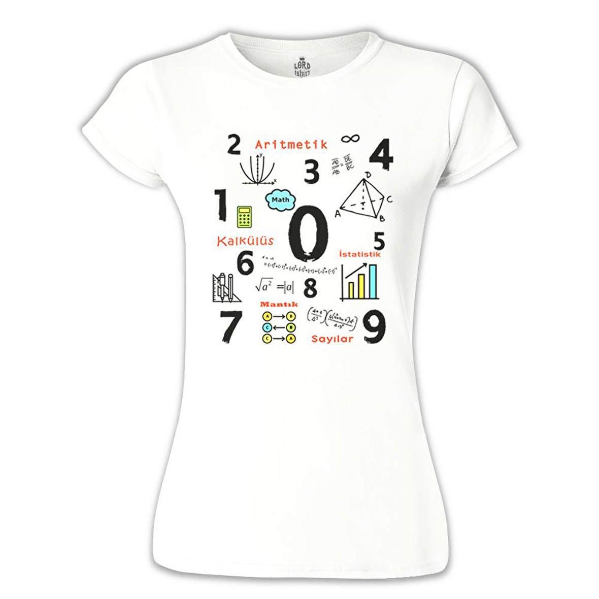Matematik - Aritmetik Beyaz Bayan Tshirt