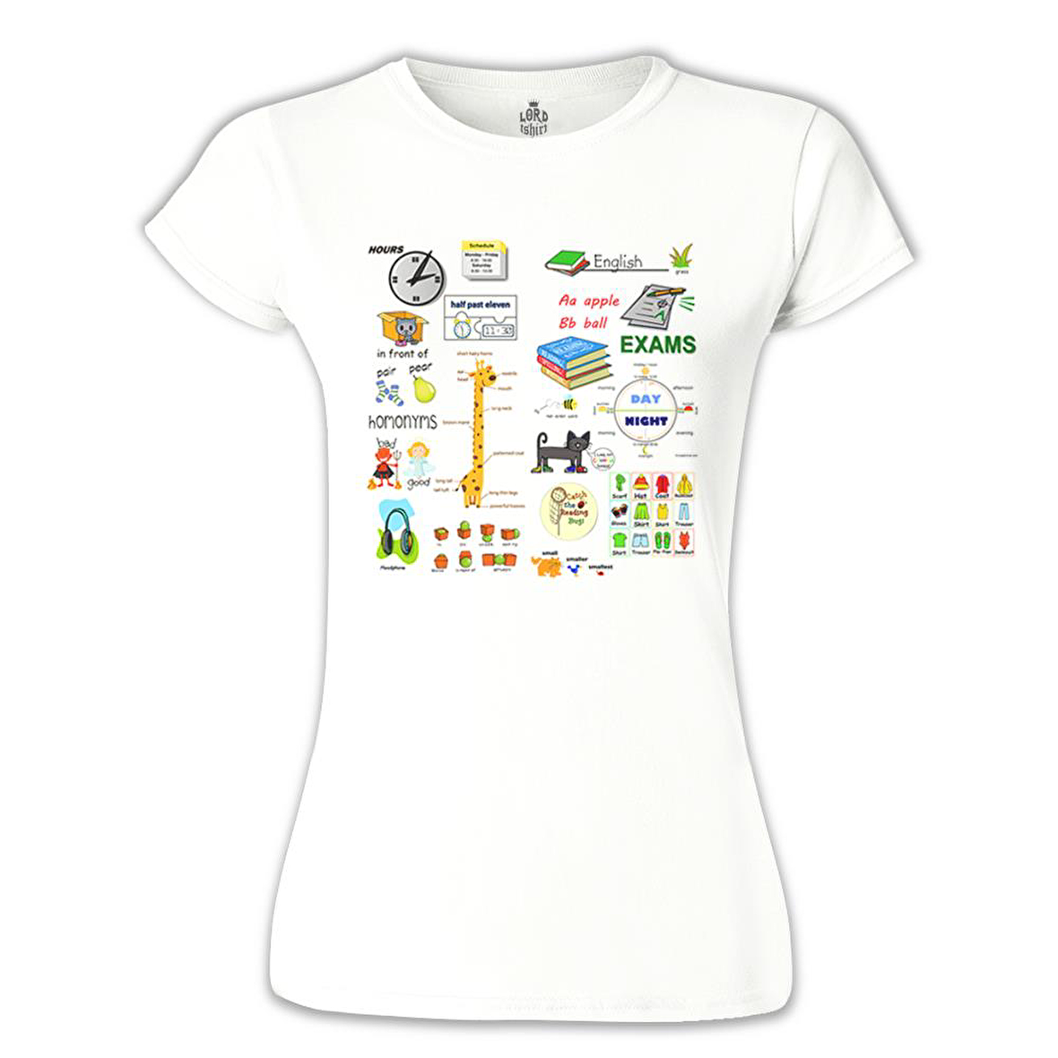 İngilizce - Sınavlar Beyaz Bayan Tshirt