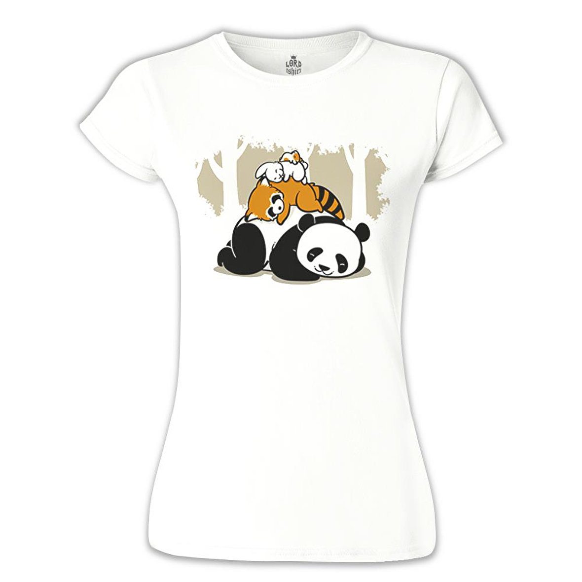 Sleeping Four Beyaz Bayan Tshirt