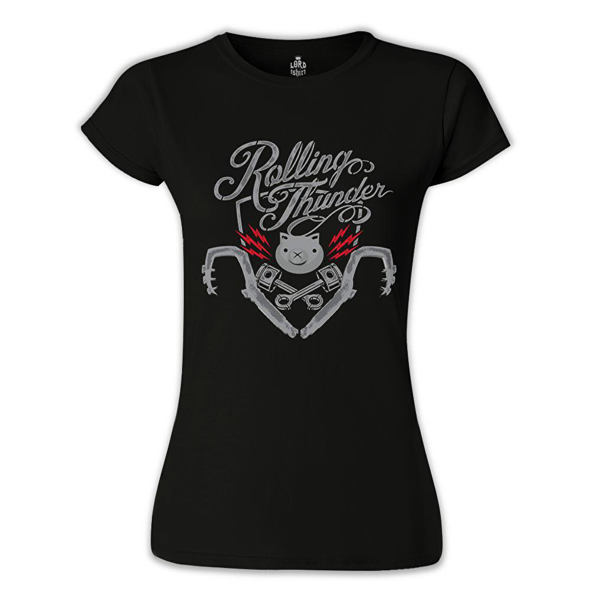 Rolling Thunder Siyah Bayan Tshirt