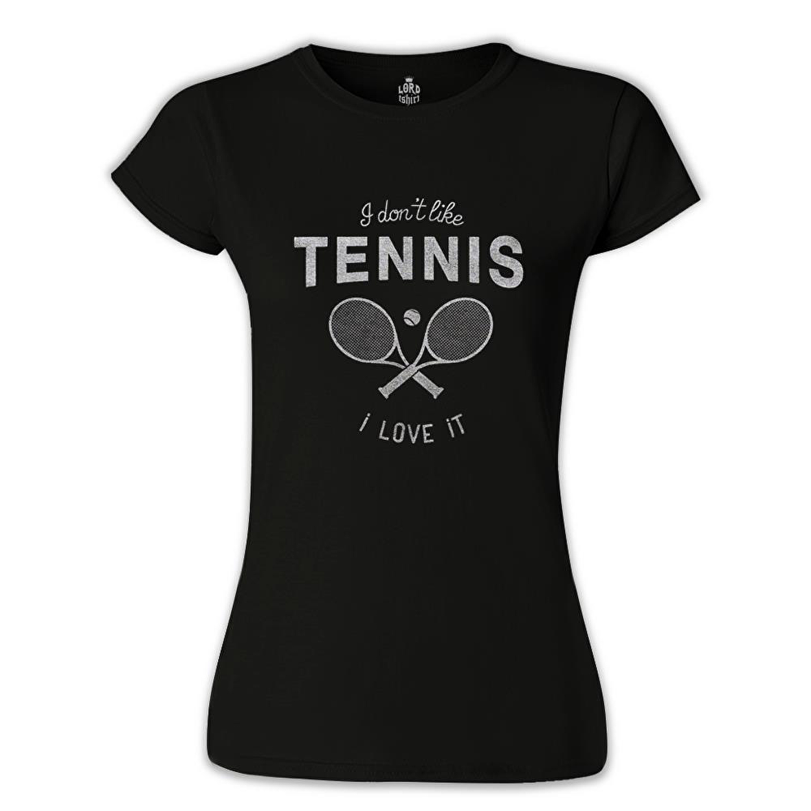 Tenis - Love It Siyah Bayan Tshirt