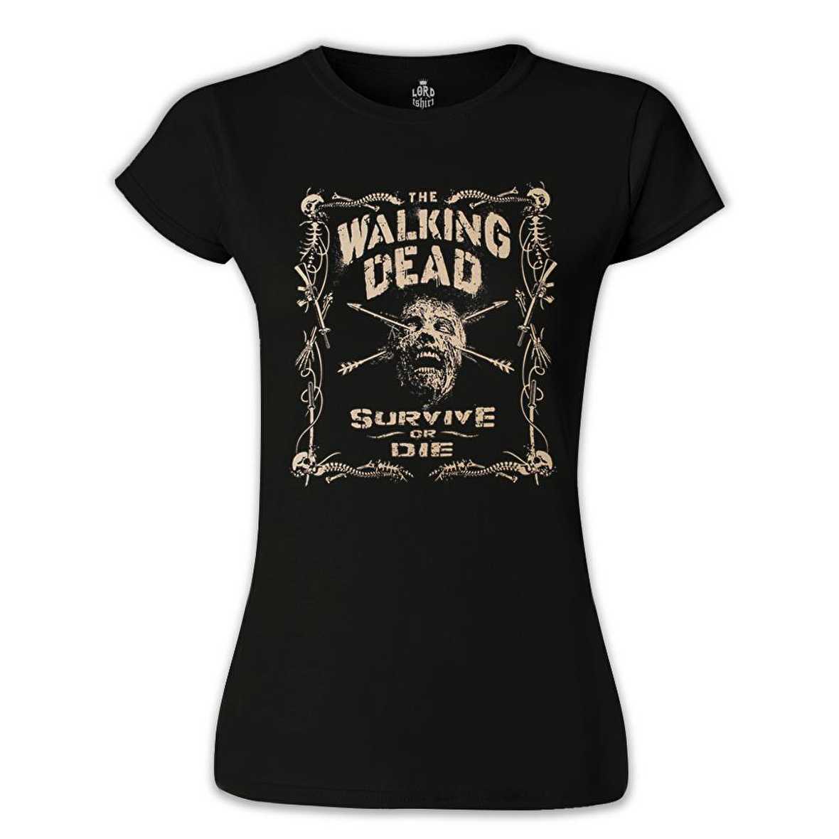 Walking Dead - Survive or Die Siyah Bayan Tshirt