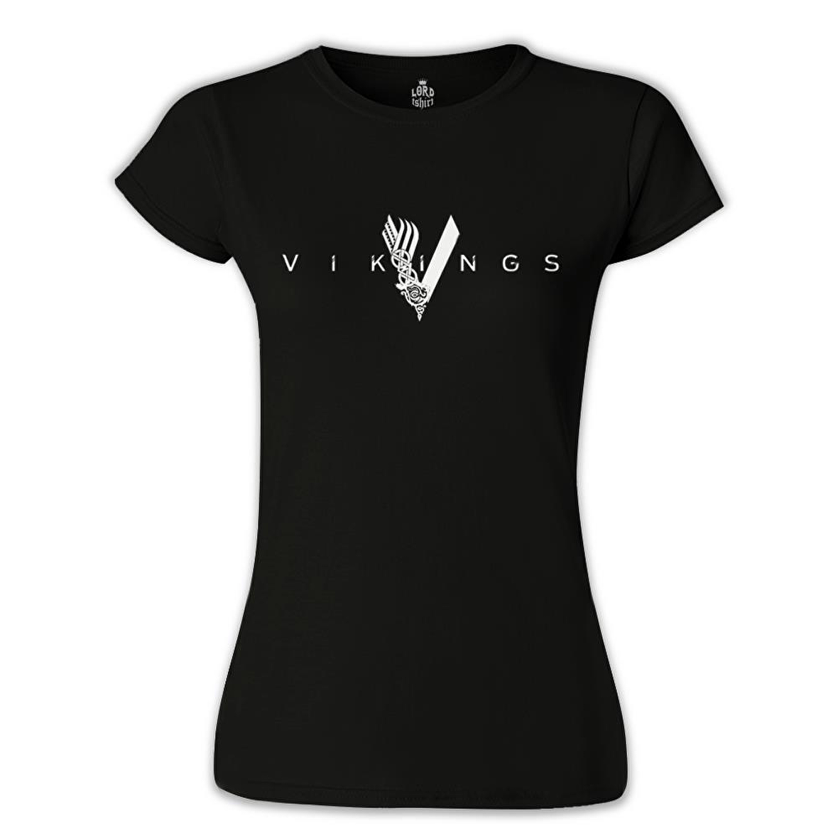 Vikings - Logo Siyah Kadın Tshirt