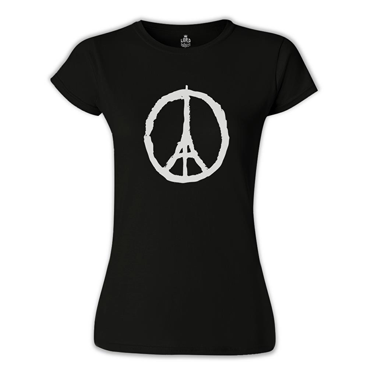 Paris - Peace Siyah Bayan Tshirt
