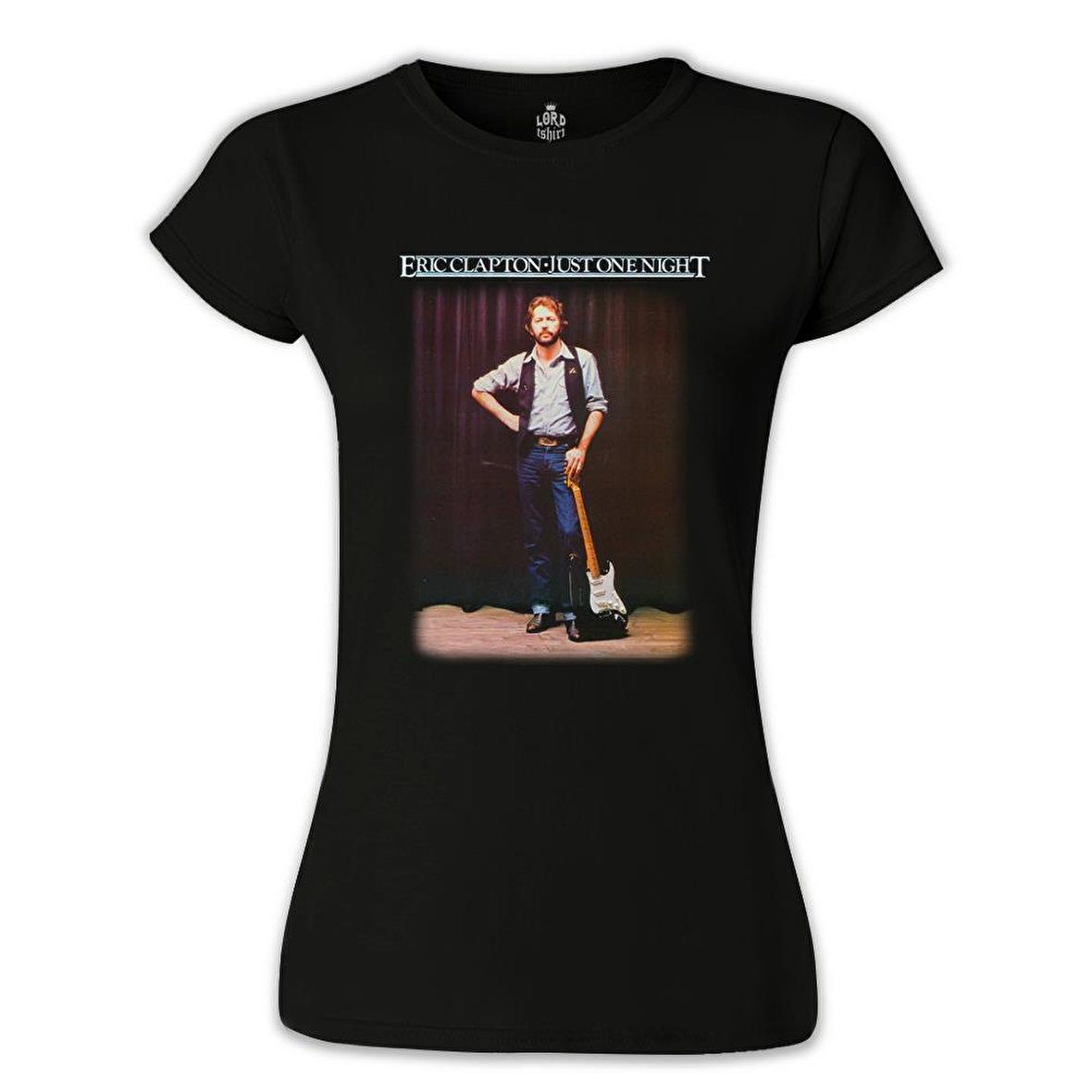 Eric Clapton Just One Nigh tSiyah Bayan Tshirt
