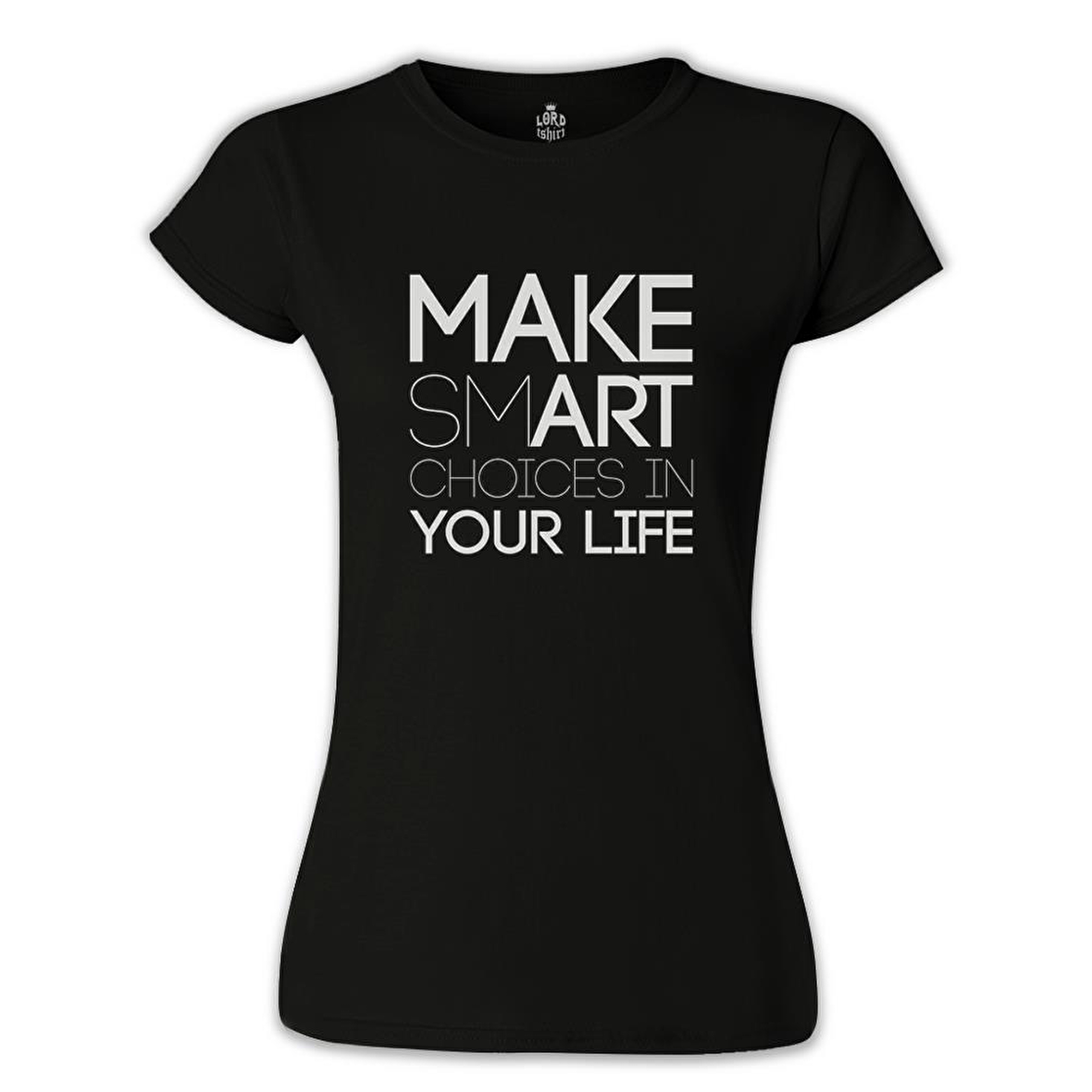 Yazı - Smart Siyah Bayan Tshirt