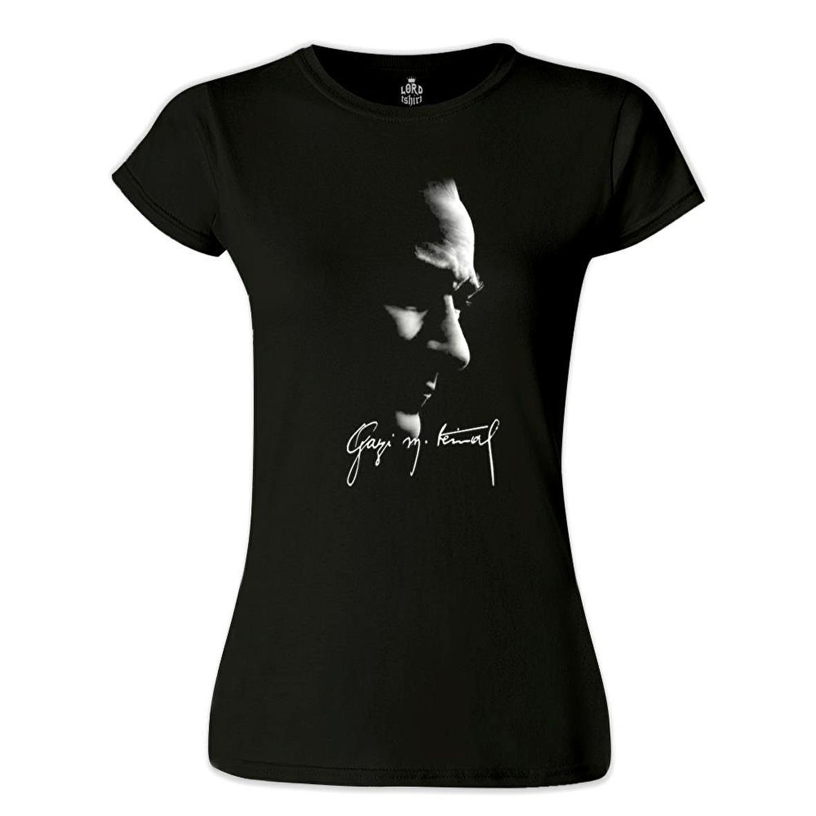 Atatürk - Gazi İmza Siyah Bayan Tshirt