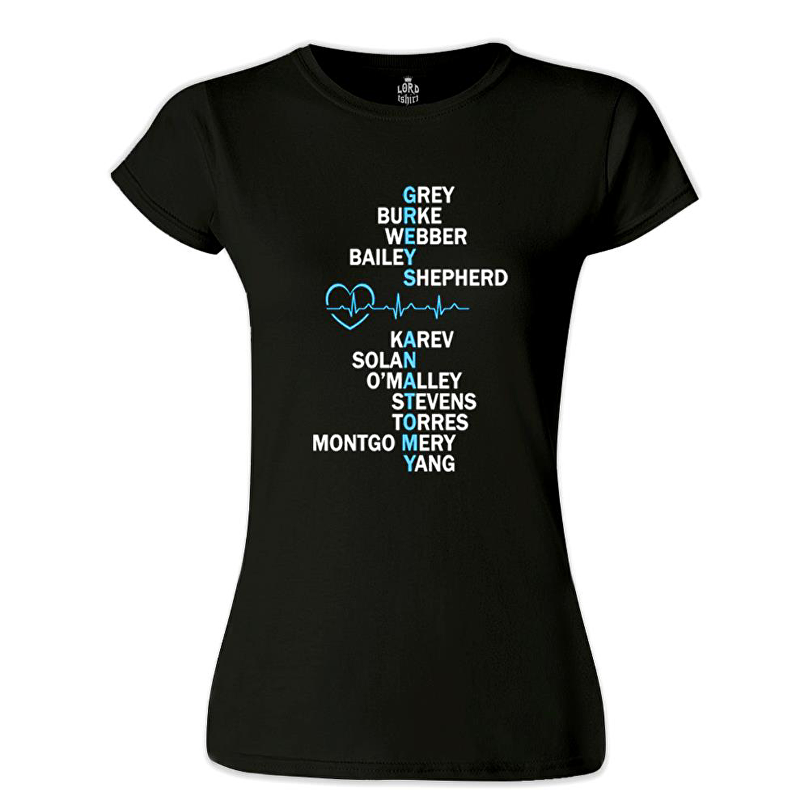 Grey's Anatomy - Grey Siyah Kadın Tshirt