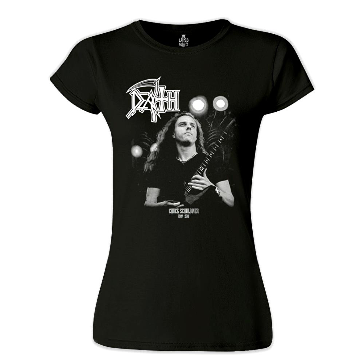 Death - Chuck Schuldiner Siyah Bayan Tshirt