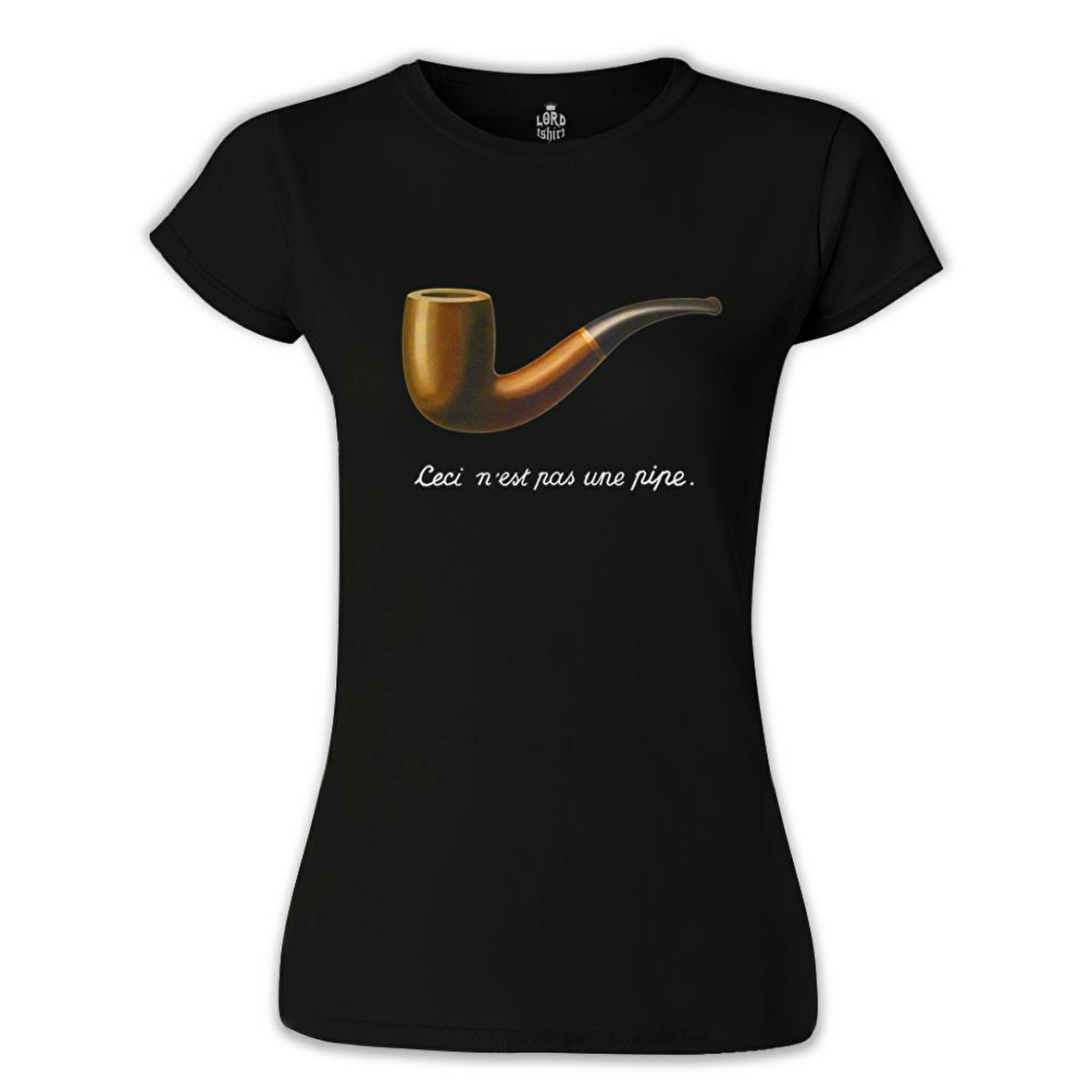 C'est ne pas Une Pipe Siyah Bayan Tshirt