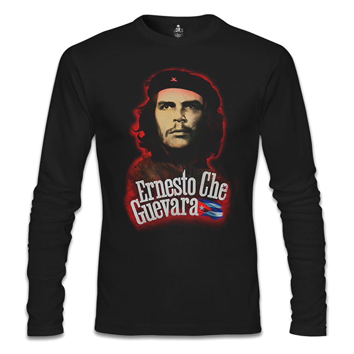 Che Guevara - Flag Siyah Erkek Sweatshirt